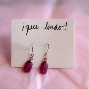Cute fuchsia earrings